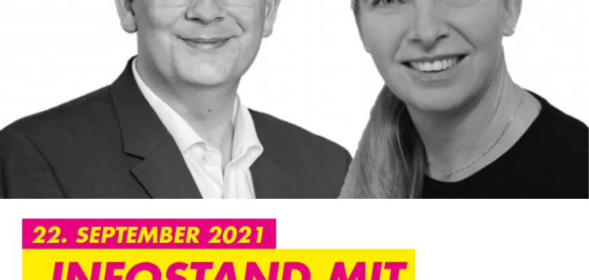 Infostand mit Ulrich Lechte MdB & Silke Klotz
